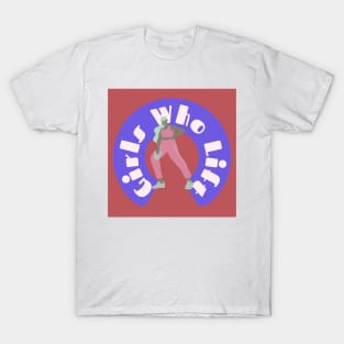 Girls Who Lift Purple & Rose T-Shirt